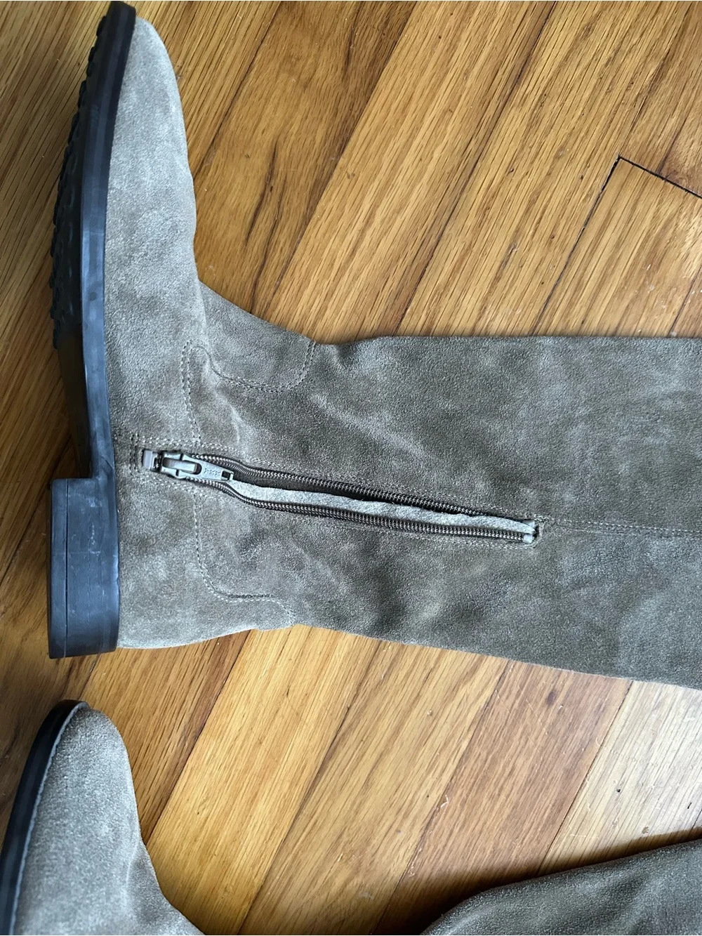 Aldo Over-the-Knee Suede Boots in Taupe
